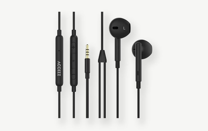 Accezz Oordopjes met 3.5mm aansluiting zwart